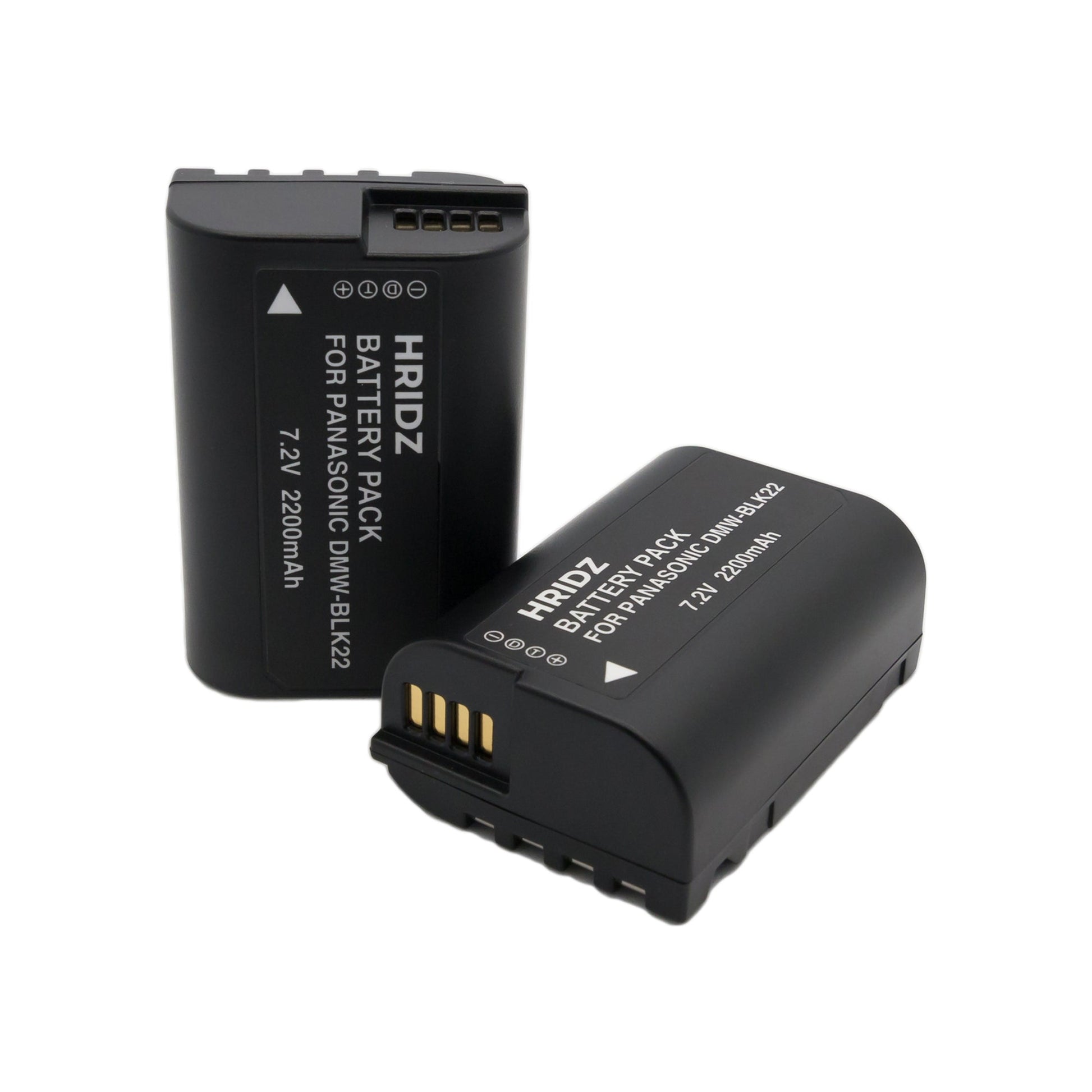 Hridz BLK22 Battery and Dual charger pack for Panasonic DMW-BLK22 LUMIX DSLR - combo-pack