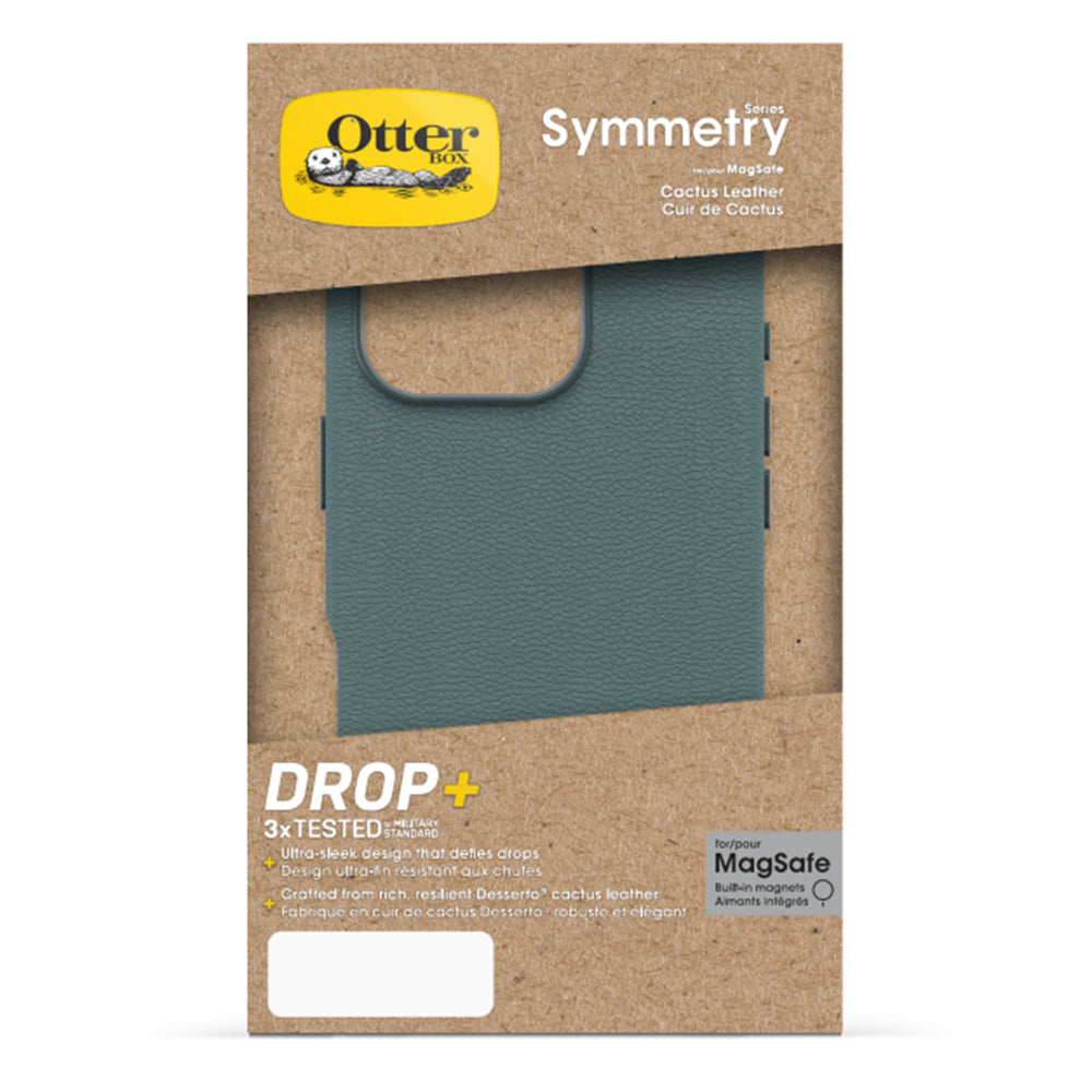 OtterBox Symmetry Cactus Leather Back Case for iPhone 16 Pro - Green