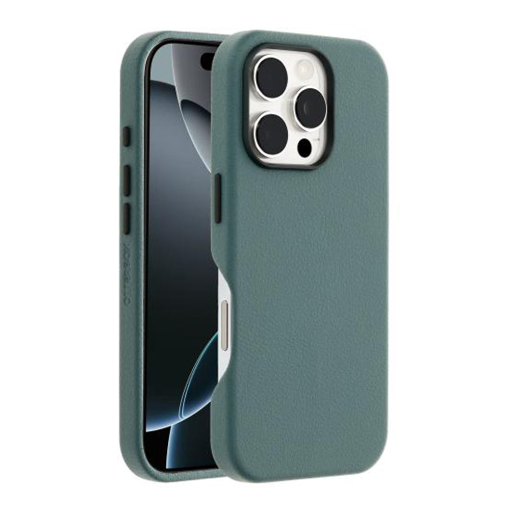 OtterBox Symmetry Cactus Leather Back Case for iPhone 16 Pro - Green
