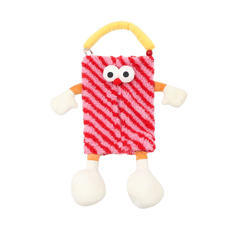 Red Striped Tissue Holder for Car - Fun Design