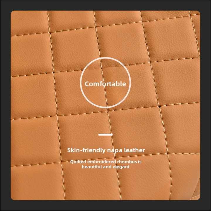 GT-6 No embroidery Beige ,Multifunctional Car Armrest Storage Box Cushion - Universal Fit with Cup Holder and Tissue Dispenser