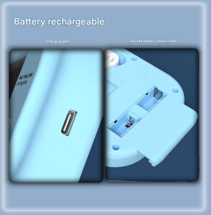 Blue Electronic Hand Grip Strength Dynamometer - Digital Forearm Strength Tester with LCD Display