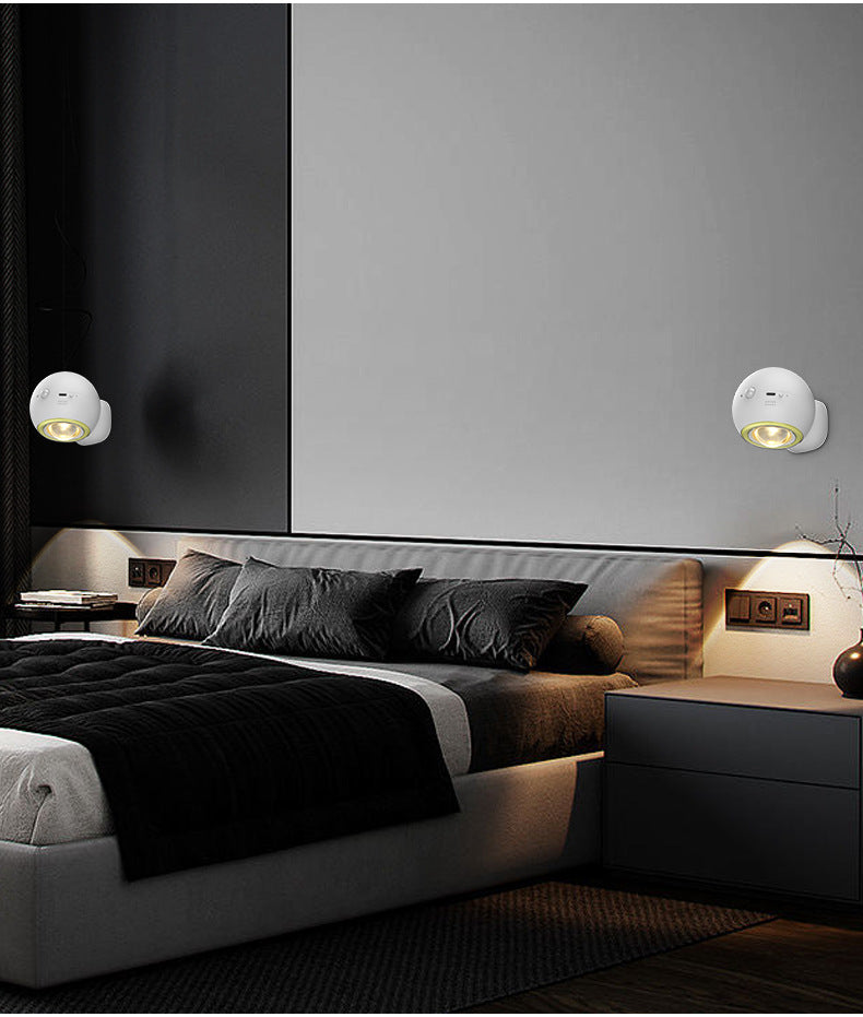 2 Pcs White Rechargeable Magnetic USB Table Lamp & Wall Light - 3000K/4000K/6000K Adjustable Brightness with Anti-Glare Design