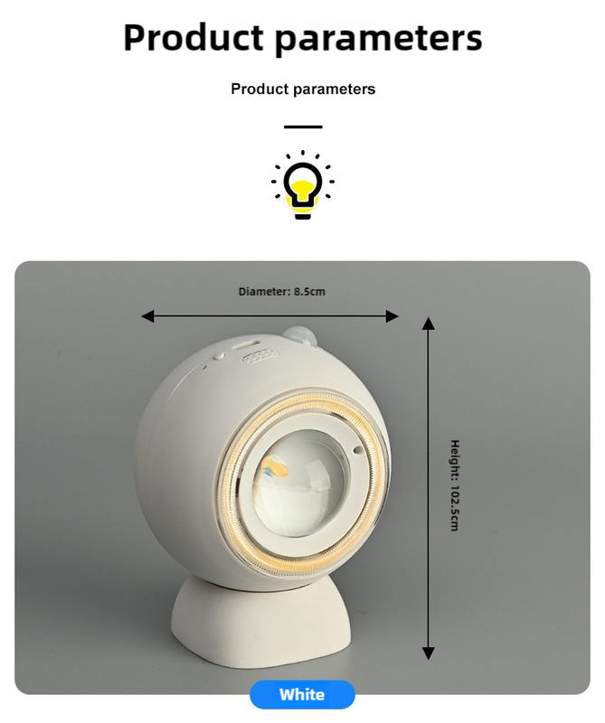 2 Pcs White Rechargeable Magnetic USB Table Lamp & Wall Light - 3000K/4000K/6000K Adjustable Brightness with Anti-Glare Design