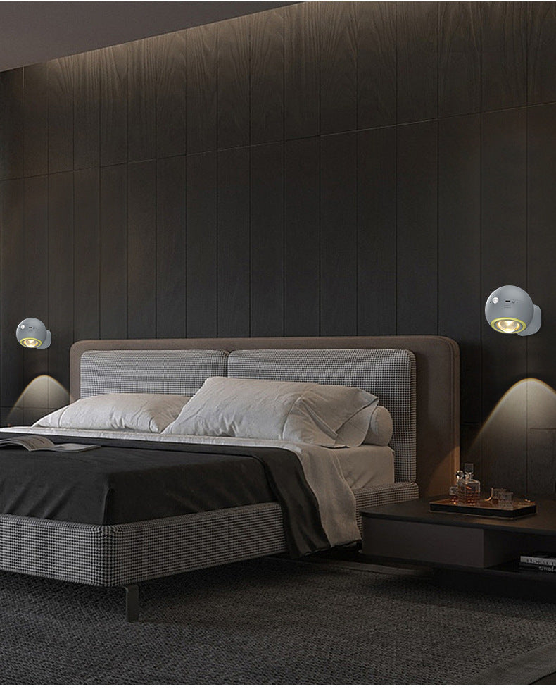 2 Pcs Grey Rechargeable Magnetic USB Table Lamp & Wall Light - 3000K/4000K/6000K Adjustable Brightness with Anti-Glare Design