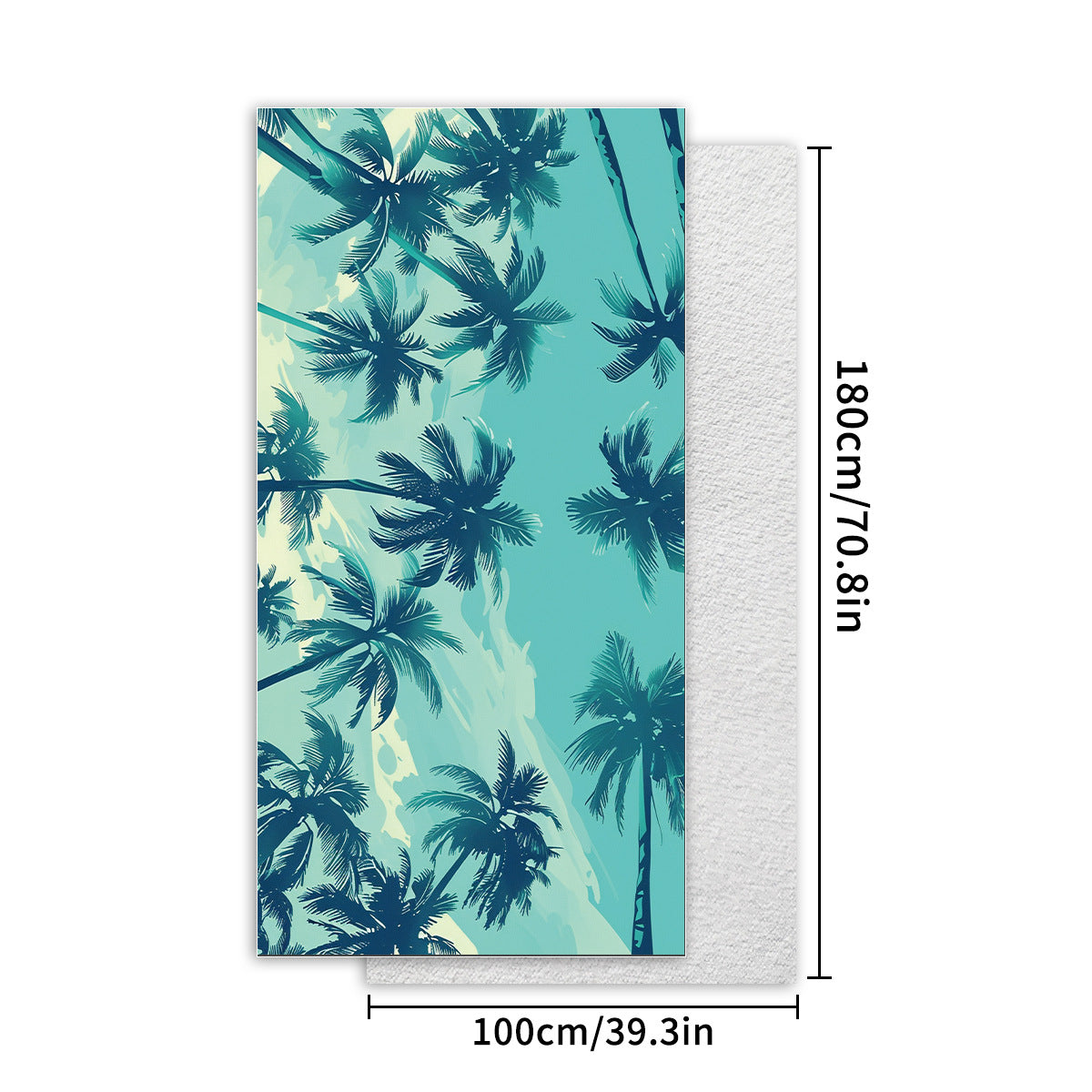 TW8 - Double-Sided Printed Beach Towel - Soft Microfiber - 100x180cm