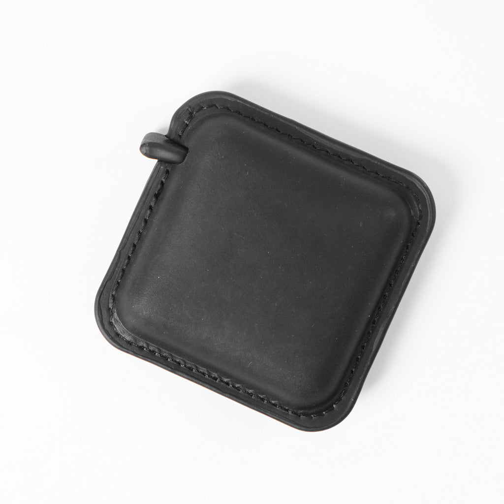 Black Mini Leather Tape Measure - 1.5m/60in - Square Solid Color