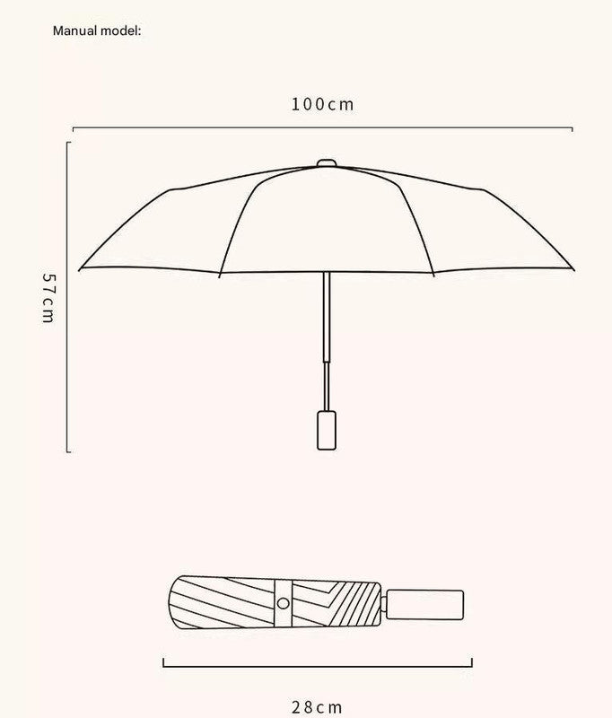 White Bunting Cute Cartoon Umbrella - Sun/Rain Umbrella