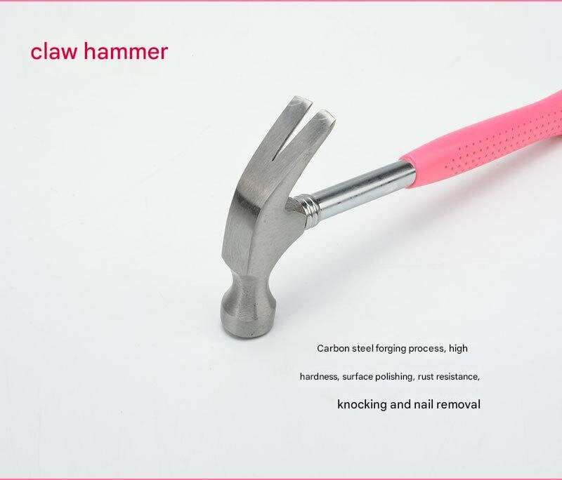 39-Piece Home Tool Kit - Pink Carbon Steel Hardware Set