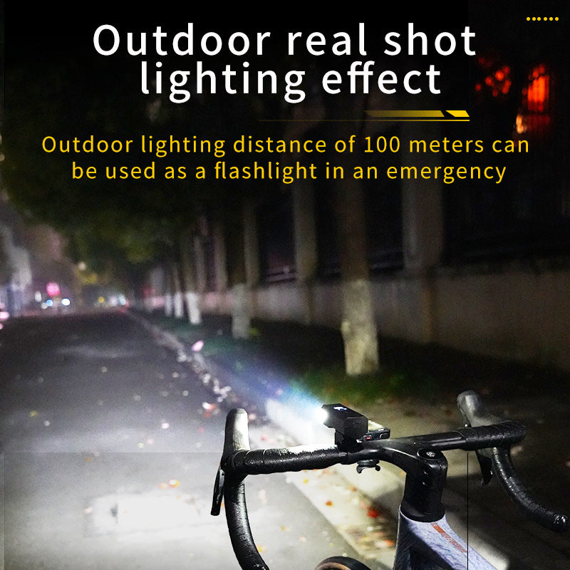 Bike Headlight - Rechargeable LED Bicycle Front Light, 85º Floodlight (Digital display model)