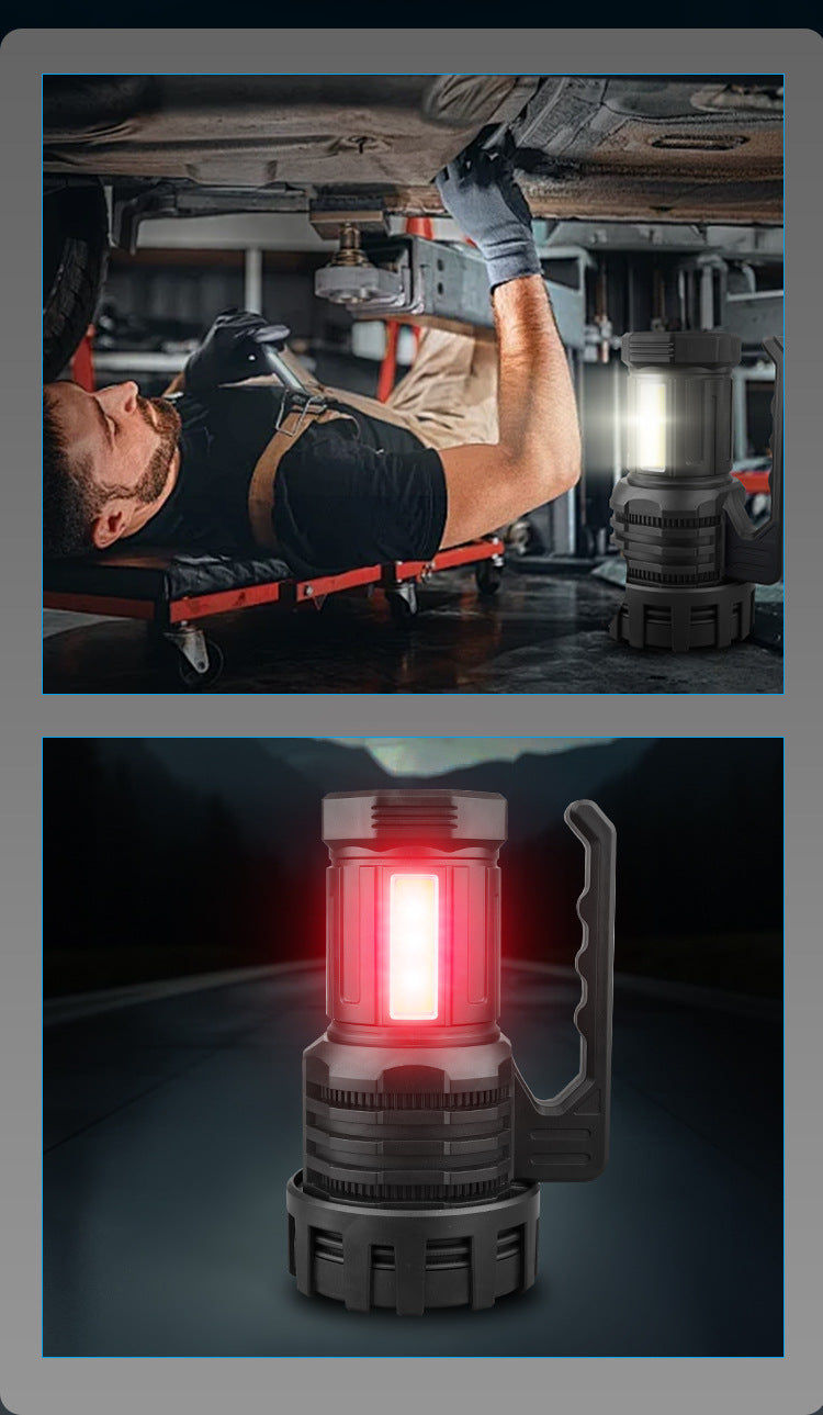 White LED Searchlight - Rechargeable Handheld Spotlight, 500m Range, Long Lasting