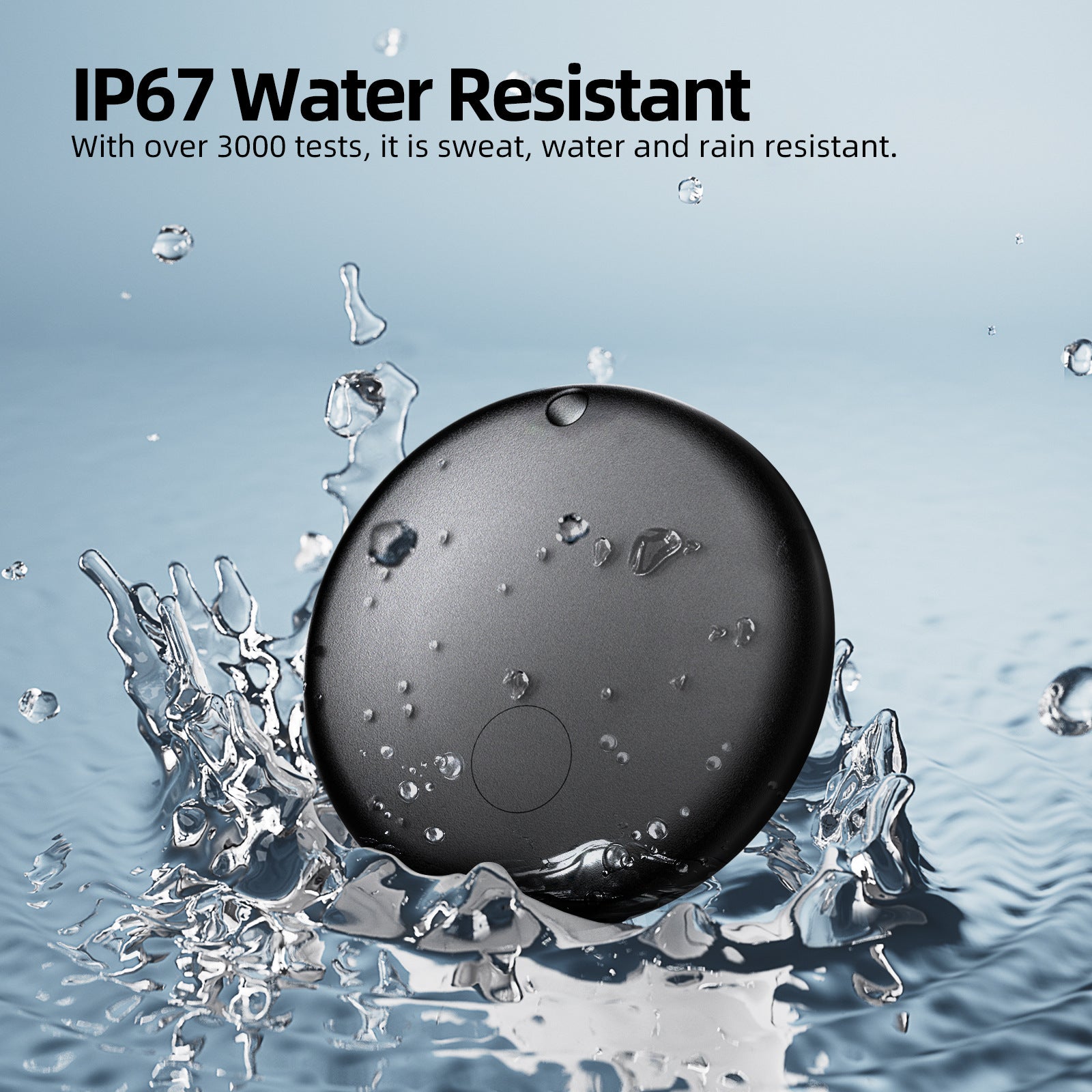 (Square White) Mini GPS Tracker - Apple Find My Enabled, Key Finder, Wallet Locator, Anti-Theft Tag