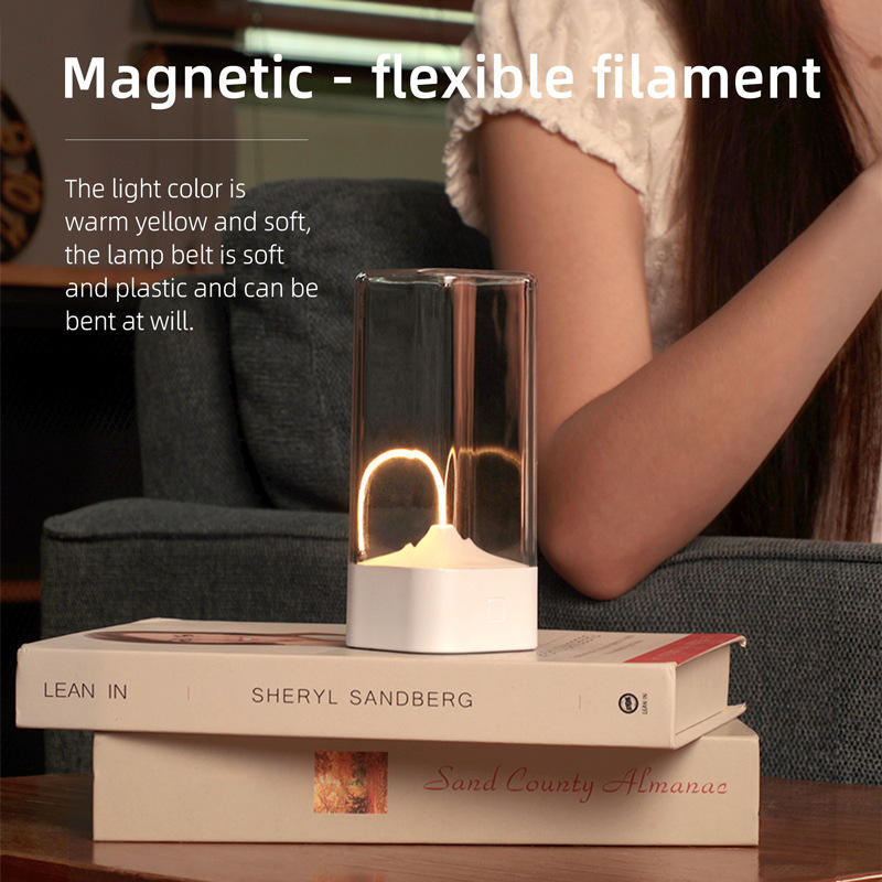Gery Portable Magnetic Table Lamp with Bendable LED - USB-C Rechargeable