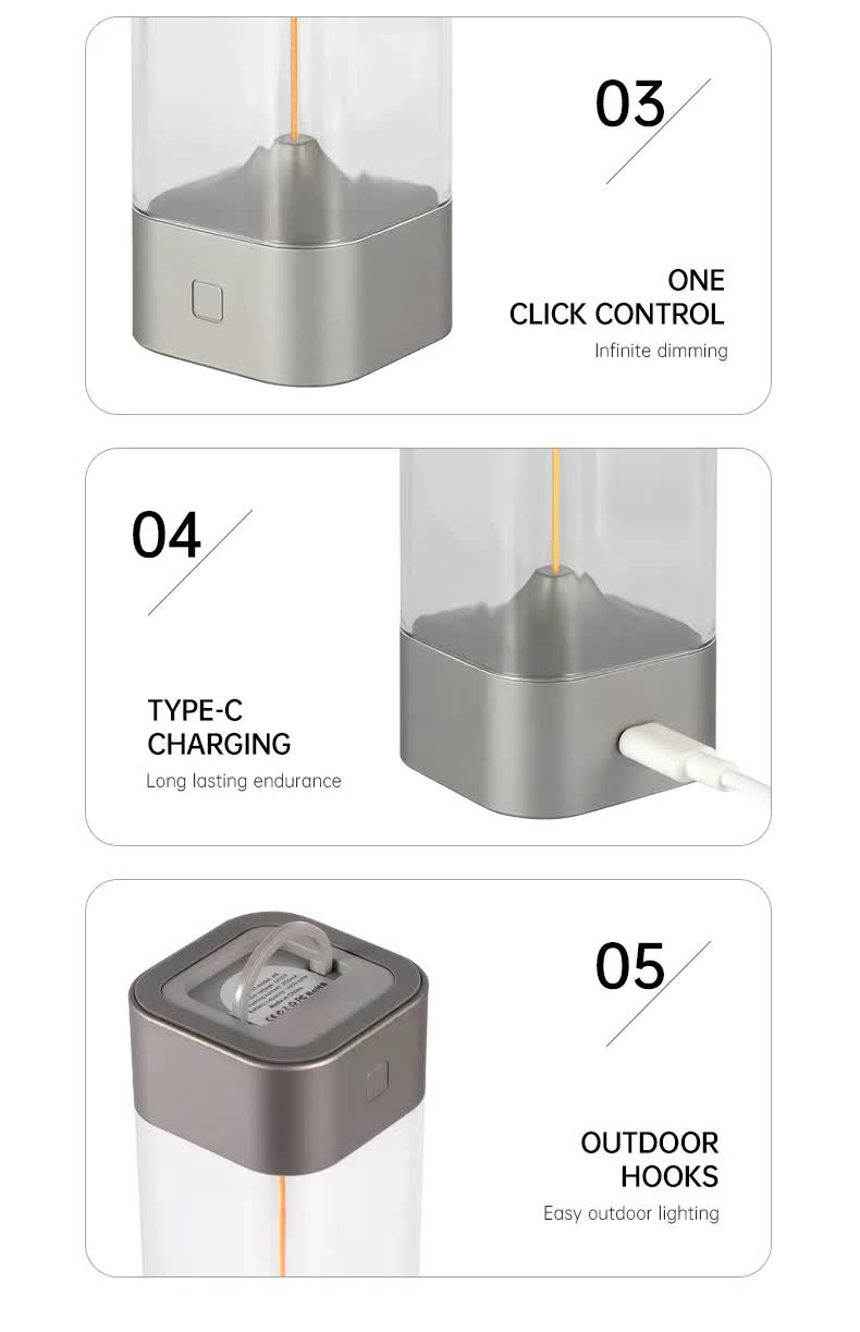 White Portable Magnetic Table Lamp with Bendable LED - USB-C Rechargeable