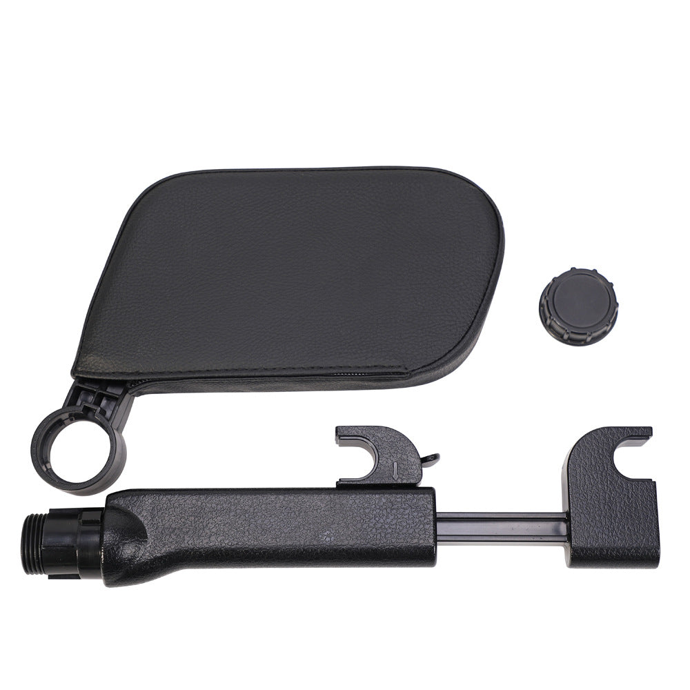 Black Car Side Headrest Pillow for Travel - Adjustable Neck Support Cushion for Rear Seat Comfort and Safety