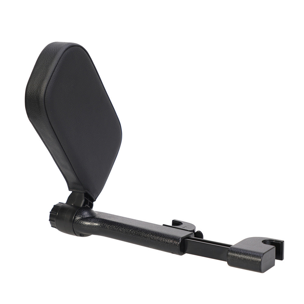 Black Car Side Headrest Pillow for Travel - Adjustable Neck Support Cushion for Rear Seat Comfort and Safety