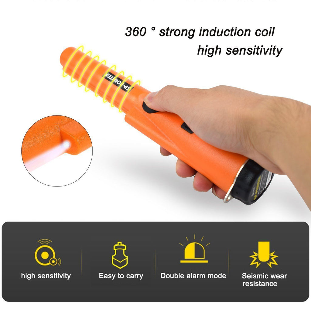 Green High-Sensitivity Metal Detector Pinpointer - GP Pointer with Vibration and Audio Alert for Treasure Hunting