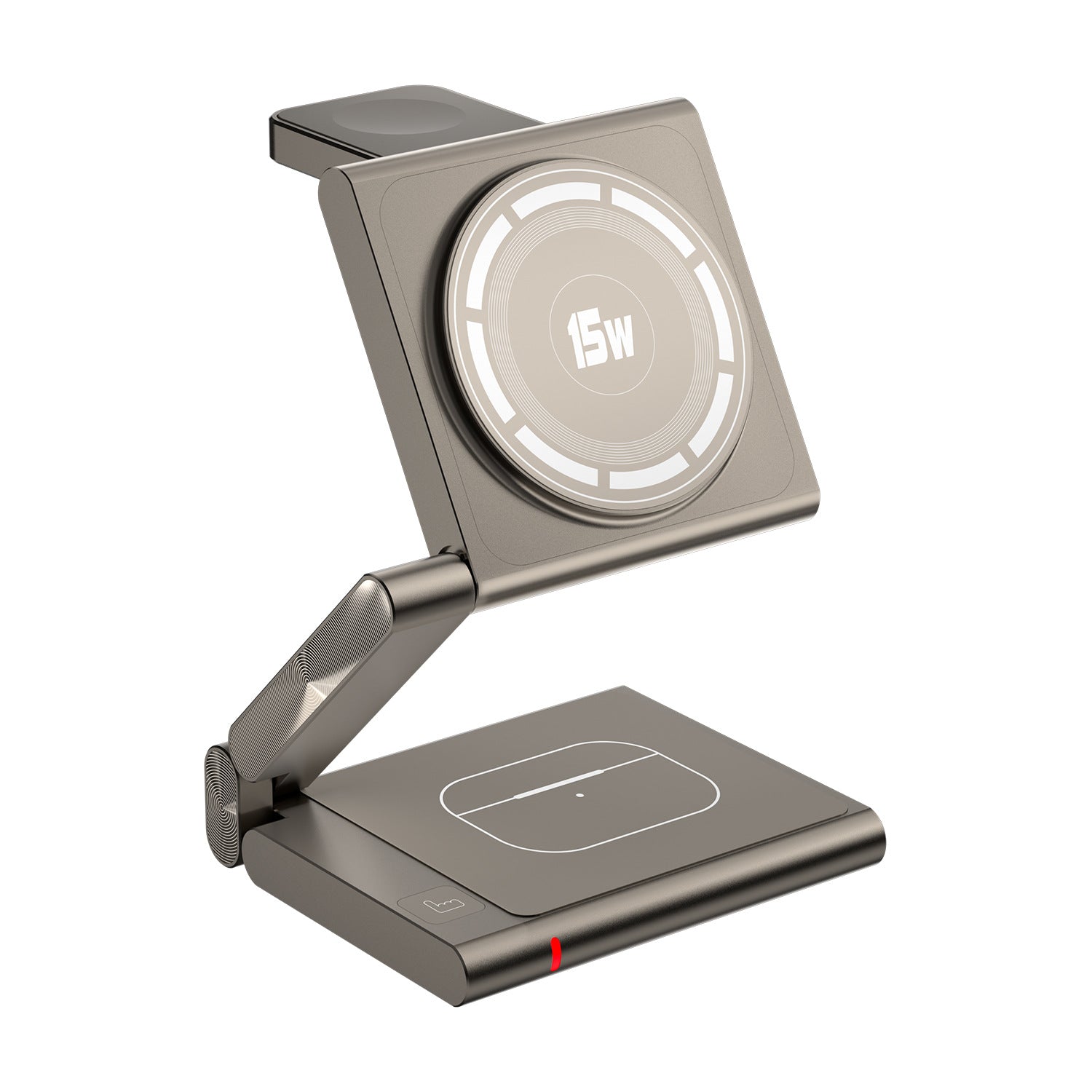 Desert Gold Magnetic 3-in-1 Wireless Charger for Apple Devices - 15W Fast Charging Station for iPhone, AirPods, and Apple Watch