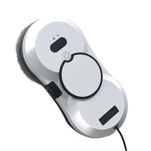 White Smart Window Cleaning Robot - 5600Pa Strong Suction, Auto Water Spray, 3 Cleaning Modes with UPS Power Backup