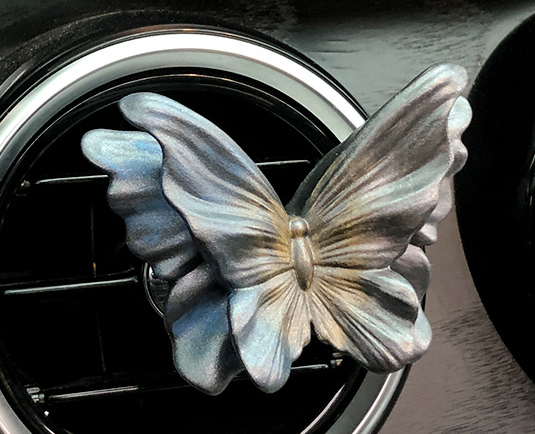 Quicksand Gold Butterfly Set of 3 Butterfly Car Air Vent Clips - Decorative Scent Diffuser Ornaments