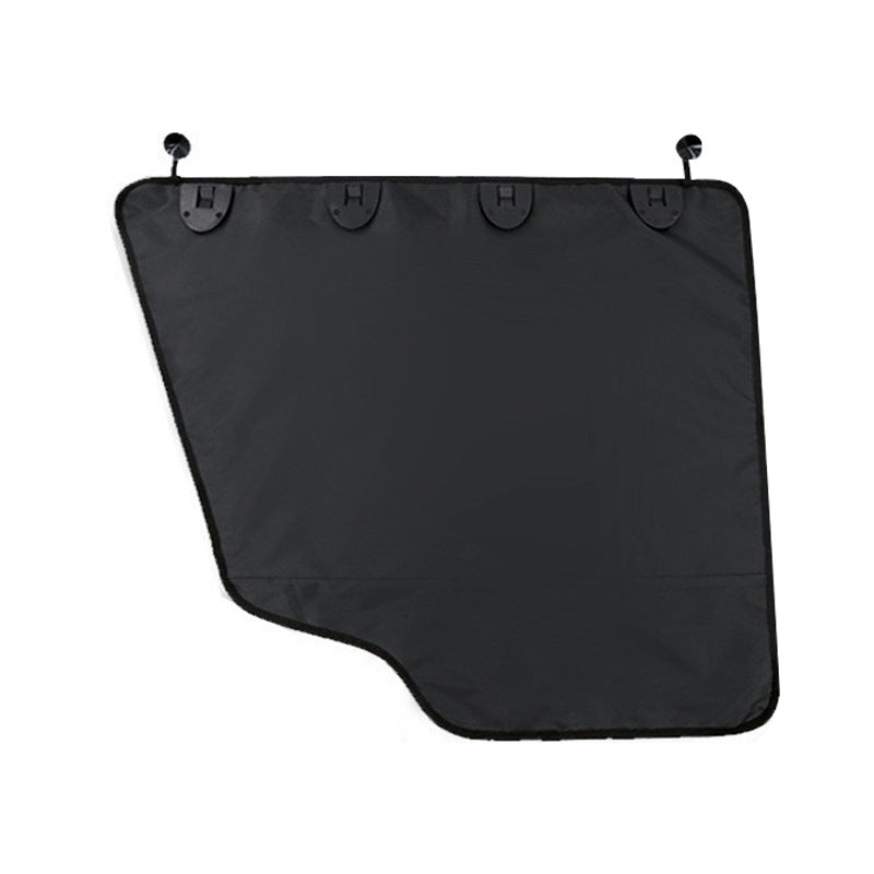 Pet Car Door Protector with Storage Pocket  - 77x64cm Black