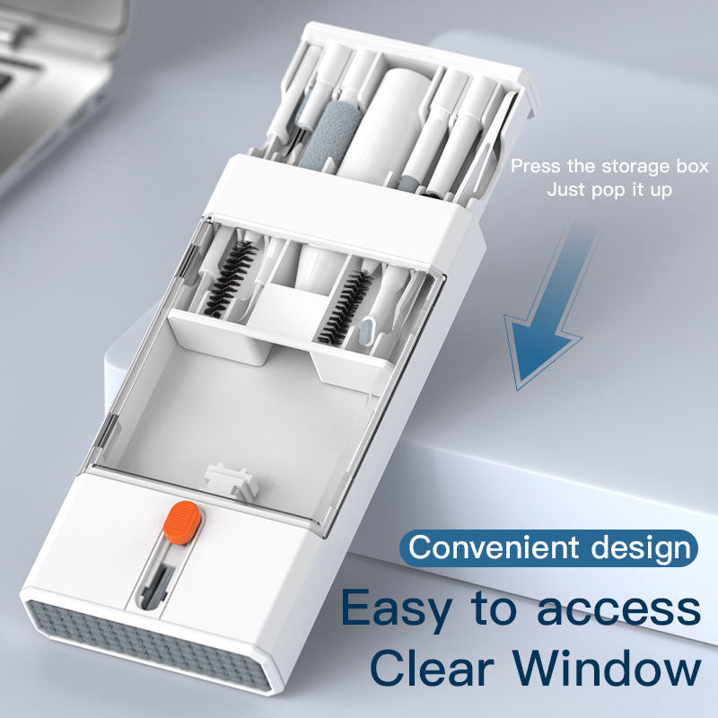 White 22-in-1 Electronics Cleaning Kit - for Keyboards, Airpods, Laptops, Cell Phones, Cameras