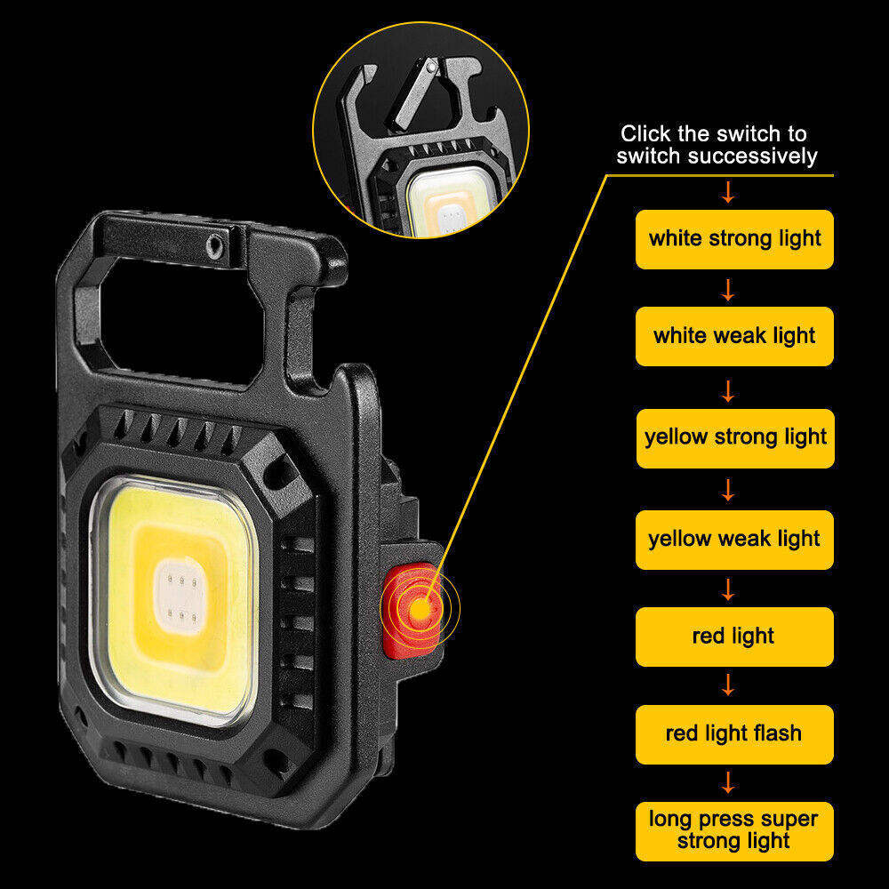 2 pcs Rectangle Mini flashlight for outdoor and self-defense use