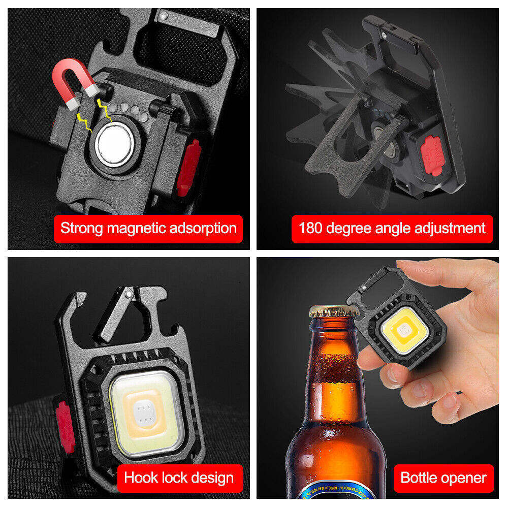 2 pcs Rectangle Mini flashlight for outdoor and self-defense use