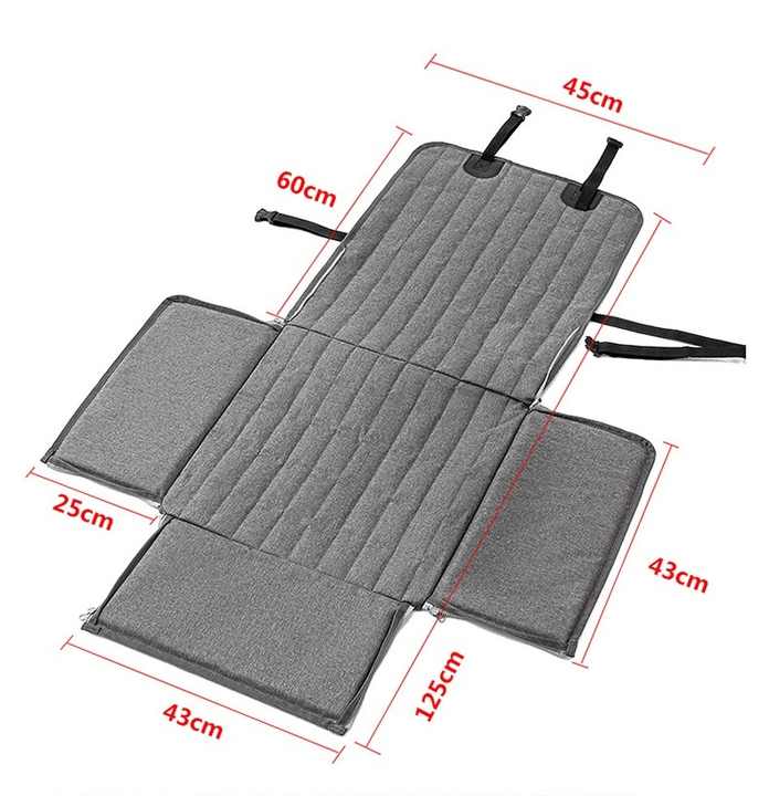 Black Waterproof Front Pet Car Seat Cover - Non-Slip Dog Booster Seat Protector Mat