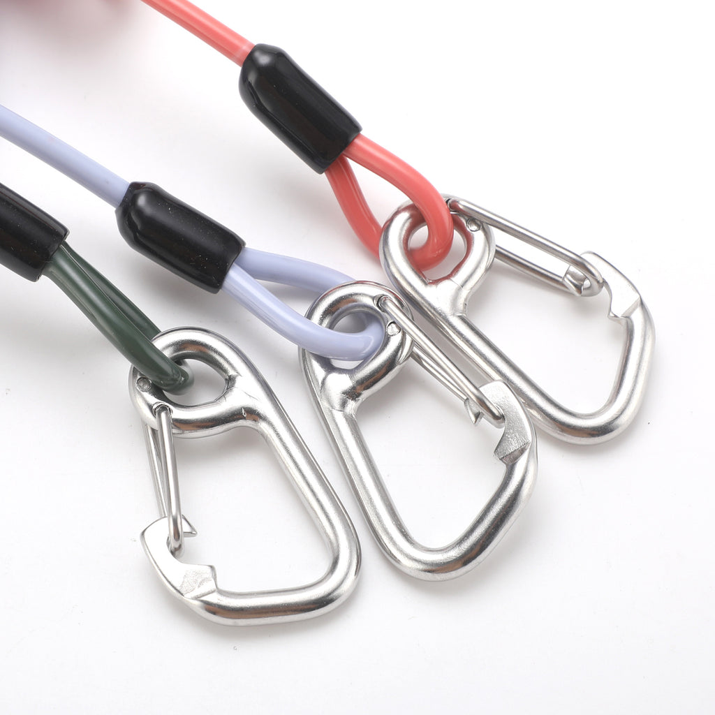 Blue Pro 316 Stainless Steel Diving Reef Hook - Single, Double Combo Pack - Current Hook with Coiled Safety Lanyard
