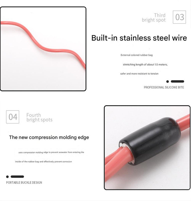 Blue Pro 316 Stainless Steel Diving Reef Hook - Single, Double Combo Pack - Current Hook with Coiled Safety Lanyard