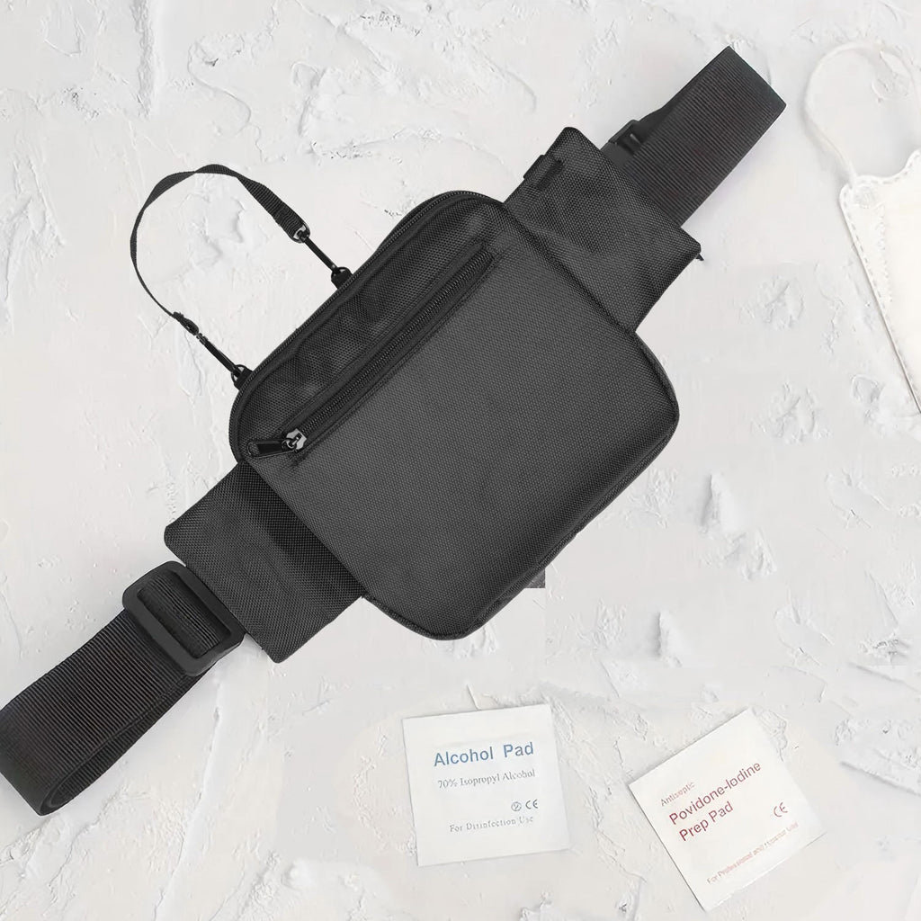 Dark Blue Nurse Utility Belt Bag - Multi-Pocket Medical Organizer Waist Pack for Tools & Essentials