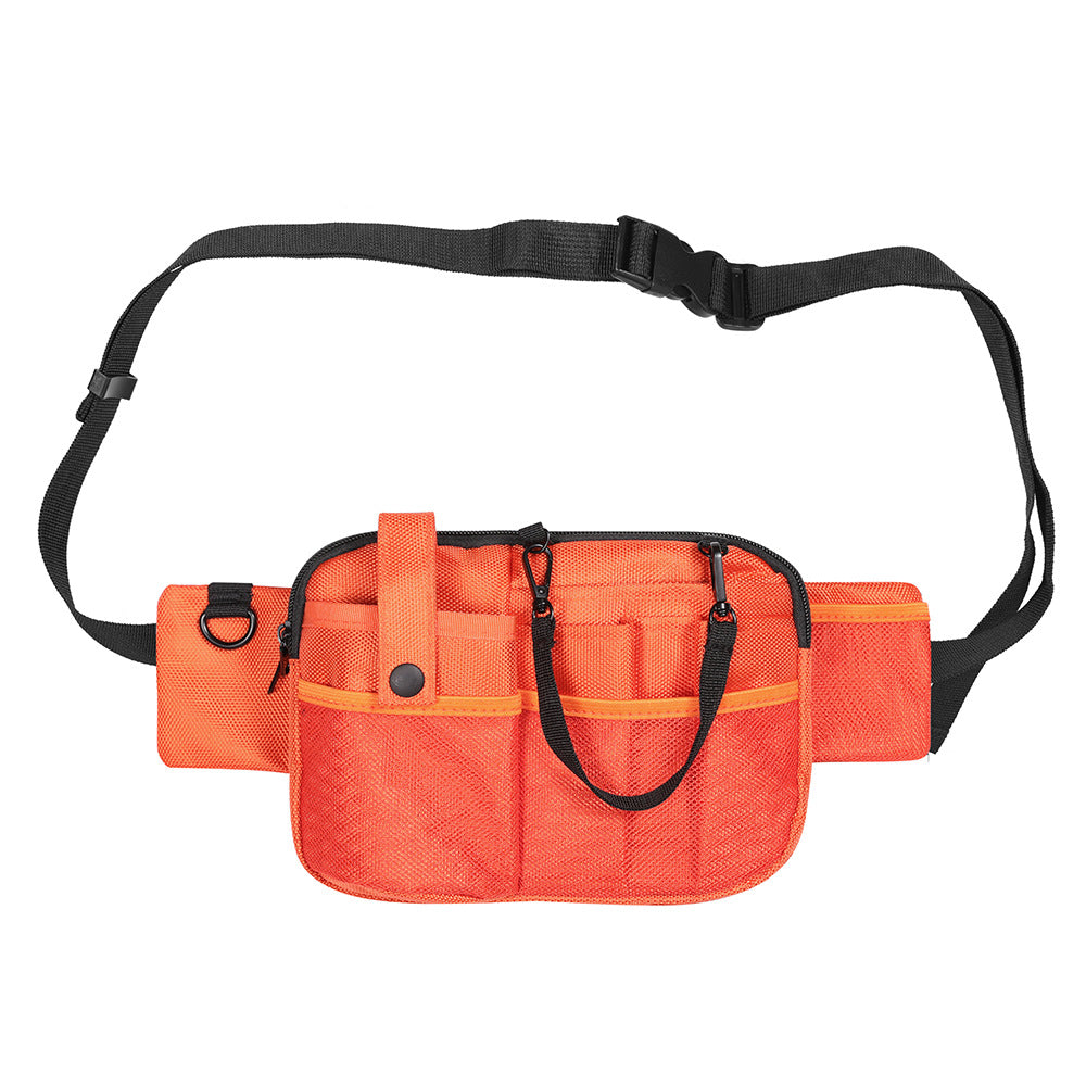 Orange Nurse Utility Belt Bag - Multi-Pocket Medical Organizer Waist Pack for Tools & Essentials