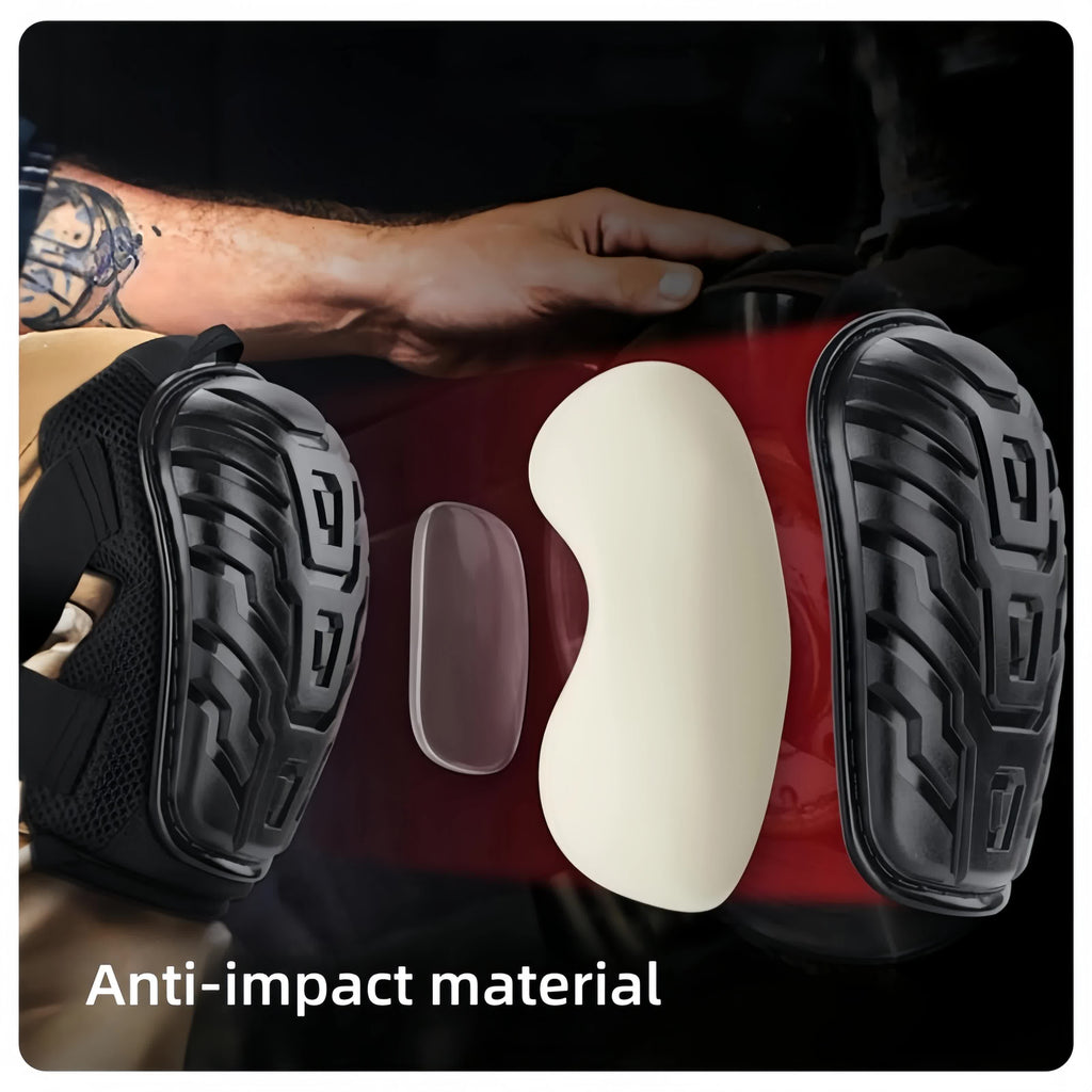 1 Pair Black Professional Hard Shell Knee Pads - Heavy Duty Protection for Work, Construction, Gardening & Outdoor Sports