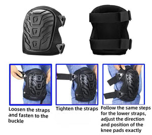 1 Pair Yellow Professional Hard Shell Knee Pads - Heavy Duty Protection for Work, Construction, Gardening & Outdoor Sports