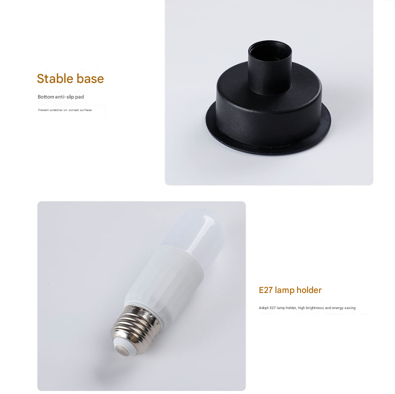 Stripe-Pure Yellow Retro Swirl Glass Mushroom Table Lamp - LED Bedside Night Light