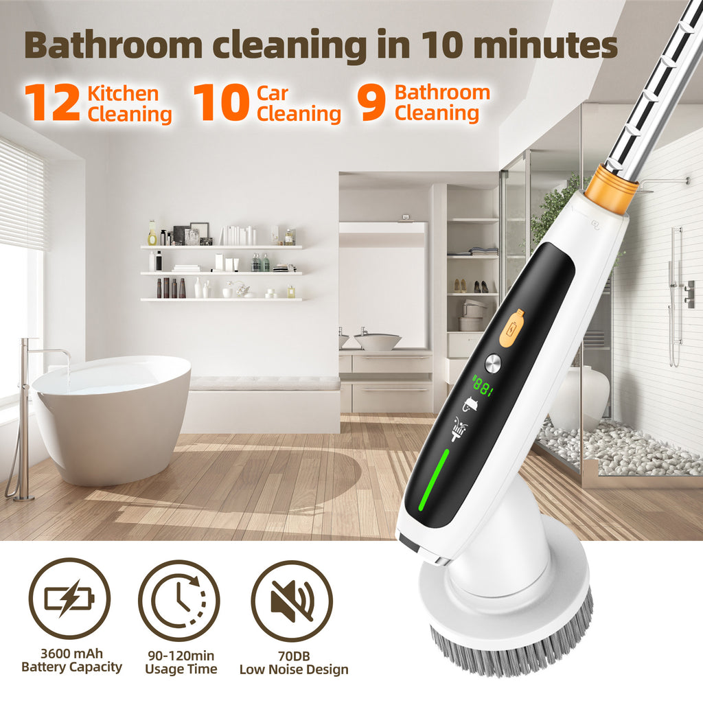 Home Luxury Style Powerful Torque Silent Extendable Smart-Sensing Electric Cleaning Brush
