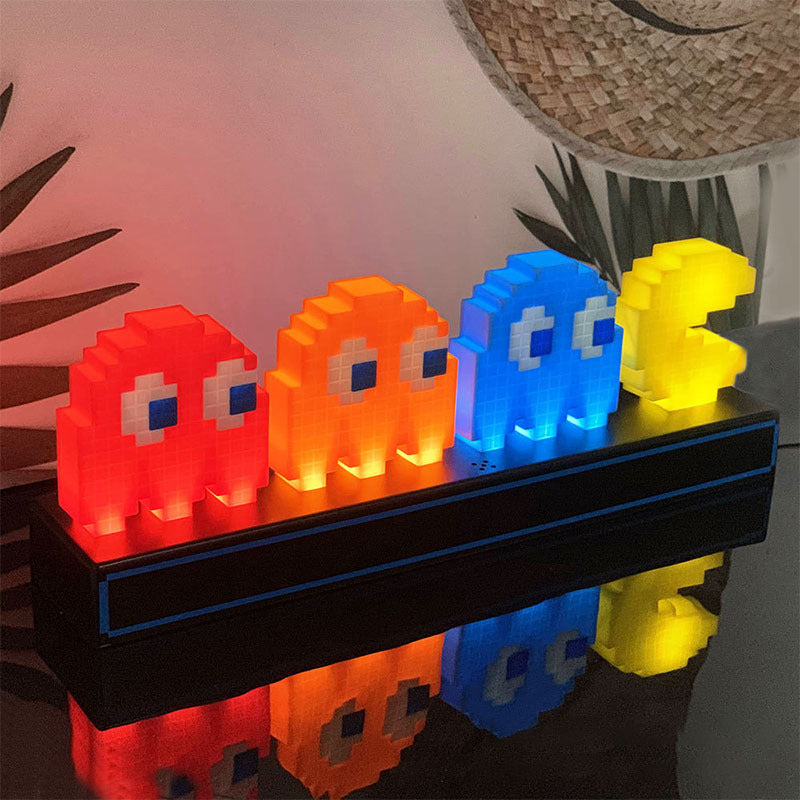 Cute Pac-Man Night Light Set with 3-Level Dimming