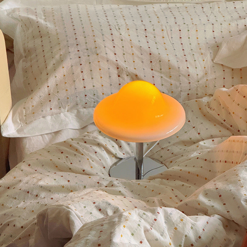25cm Heart Egg Tart Table Lamp with Adjustable Color and Brightness