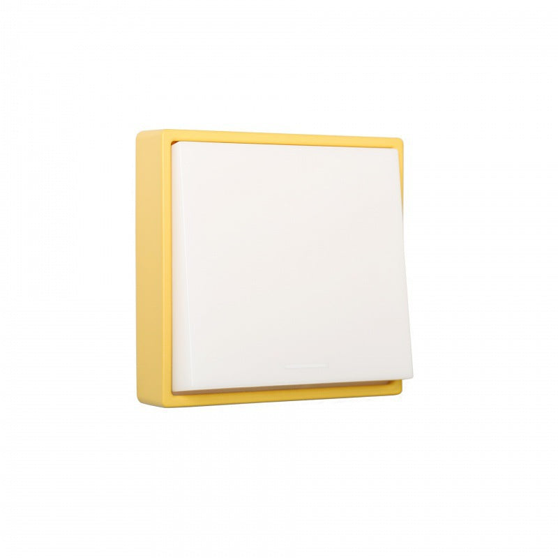 Magnetic Dimmable Night Light - Rechargeable LED Lamp with Push Switch & Delayed Off Timer(Yellow)