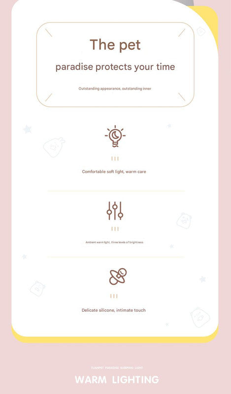 Adorable Animal Silicone LED Night Light - 3 Brightness Levels, USB Rechargeable, Touch Control(Cute rabbit)