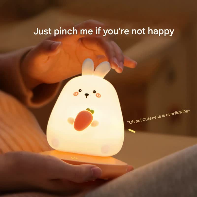 Adorable Animal Silicone LED Night Light - 3 Brightness Levels, USB Rechargeable, Touch Control(Lucky tiger)