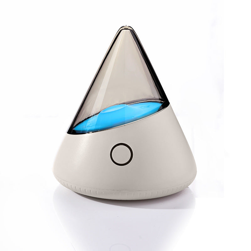 Cone Shaped Atmosphere Night Light - 4 Light Modes, Dimmable, USB-C Rechargeable(white)