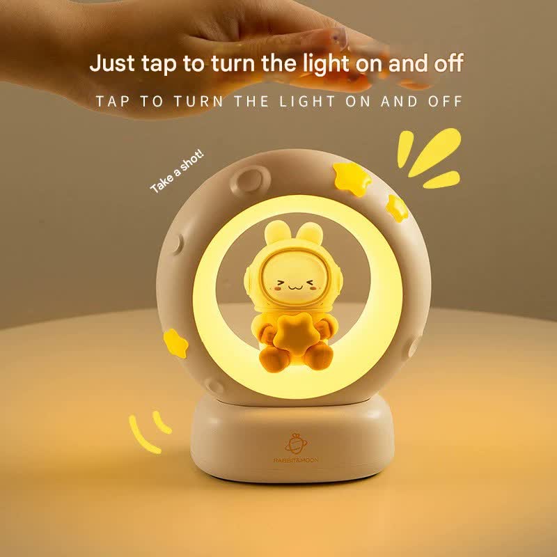 Adorable LED Night Light with Tap Control - 3 Brightness Levels & USB Charging(Red little dragon)