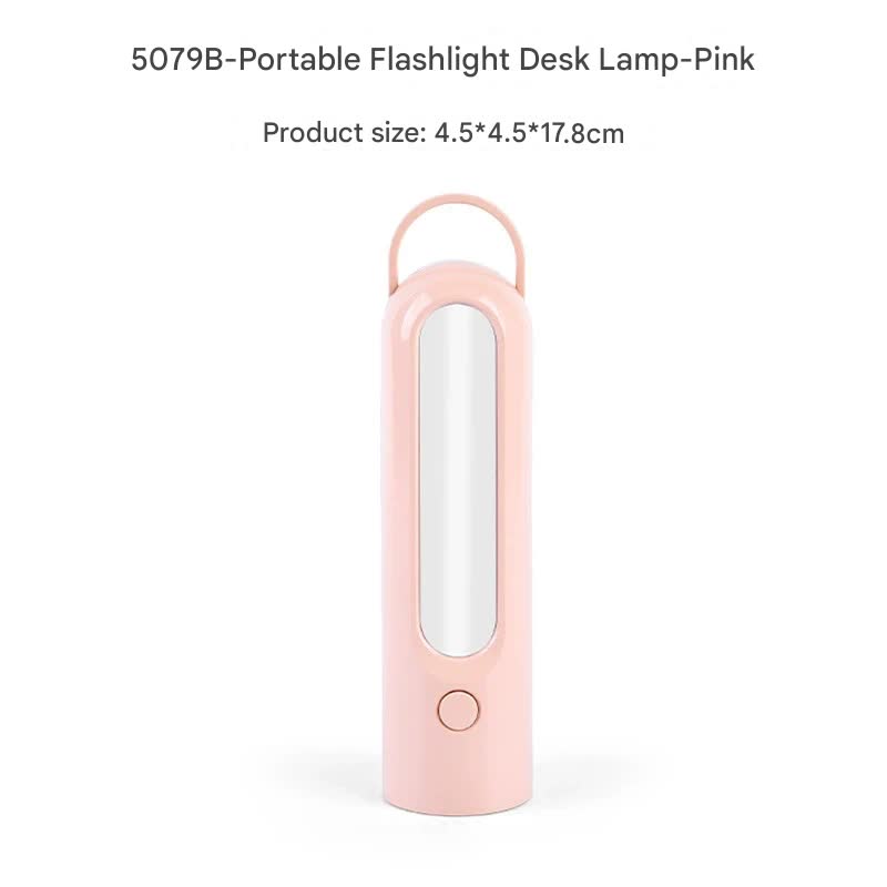 2-in-1 Portable LED Camping Lantern & Flashlight - USB Rechargeable, Dual Light Modes(Handle model pink)