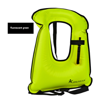 Fluorescent Green Adult Inflatable Snorkel Vest - Lightweight Buoyancy Aid for Swimming & Water Sports?