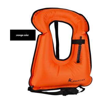 Orange Adult Inflatable Snorkel Vest - Lightweight Buoyancy Aid for Swimming & Water Sports?