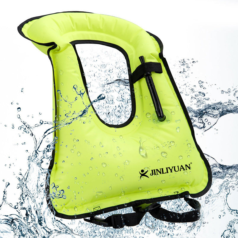 Orange Adult Inflatable Snorkel Vest - Lightweight Buoyancy Aid for Swimming & Water Sports?
