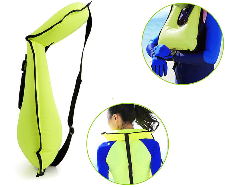 Yellow Adult Inflatable Snorkel Vest - Lightweight Buoyancy Aid for Swimming & Water Sports?