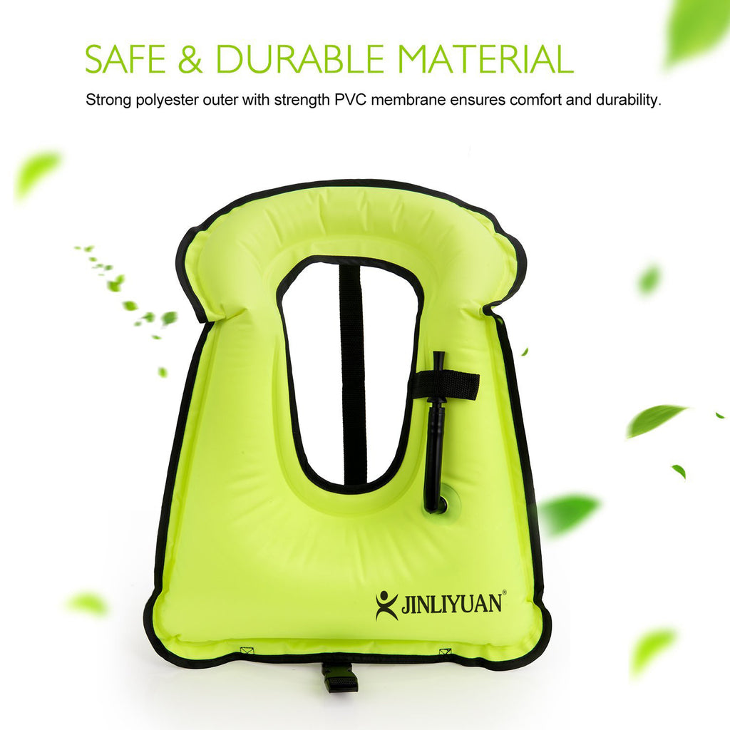 Yellow Adult Inflatable Snorkel Vest - Lightweight Buoyancy Aid for Swimming & Water Sports?